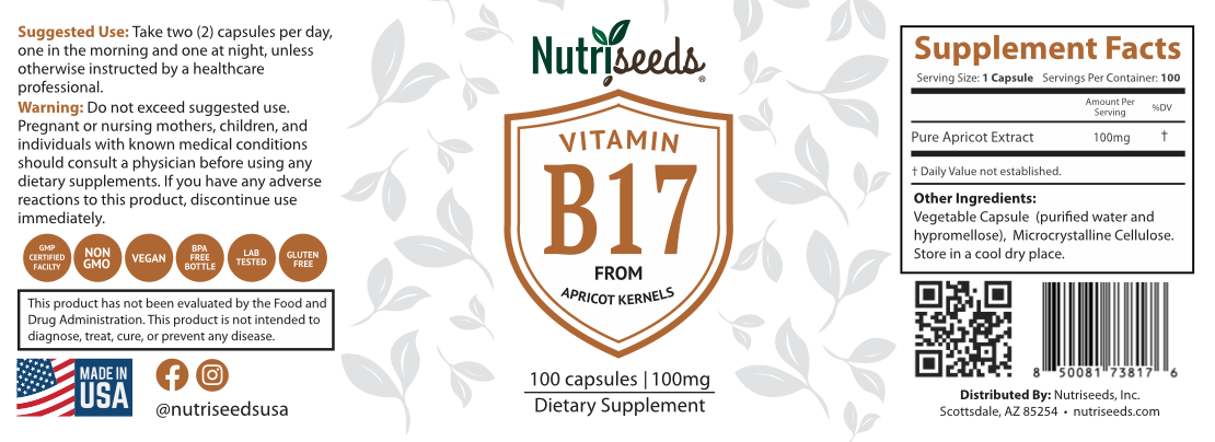 Vitamin B17 Extract Capsules 100mg